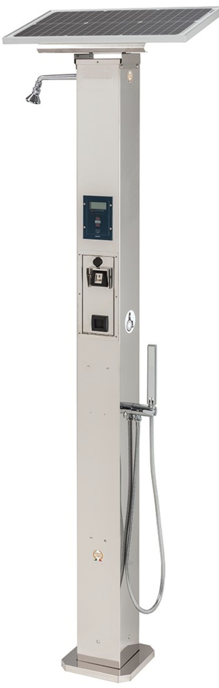 doccia autoalimentata inox con doccino disabili